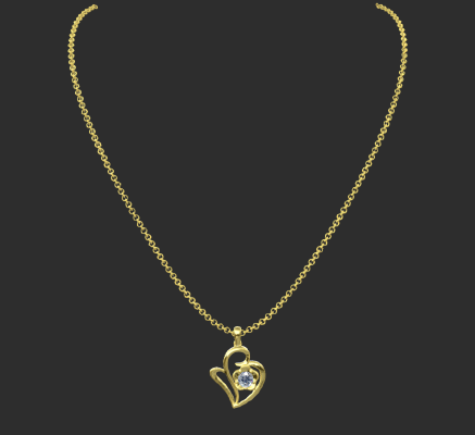 Pendant & Necklace 2031 | 3d print model