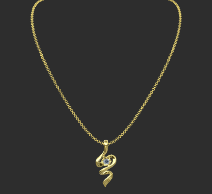 Pendant & Necklace 2052 | 3d print model