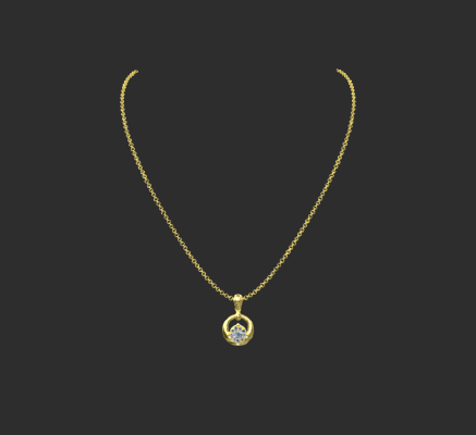 Pendant & Necklace 2054 | 3d print model