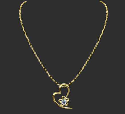 Pendant & Necklace 2056 | 3d print model