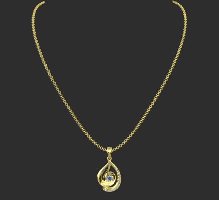 Pendant & Necklace 2059 | 3d print model