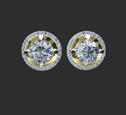Earrings 2066 | 3d print model