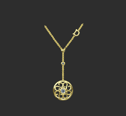 Pendant & Necklace 2071 | 3d print model