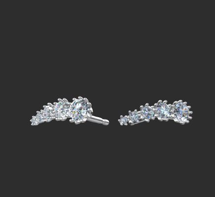 Earrings 2075 | 3d print model