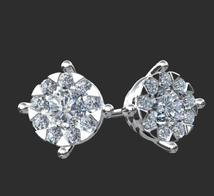 Earrings 2083 | 3d print model