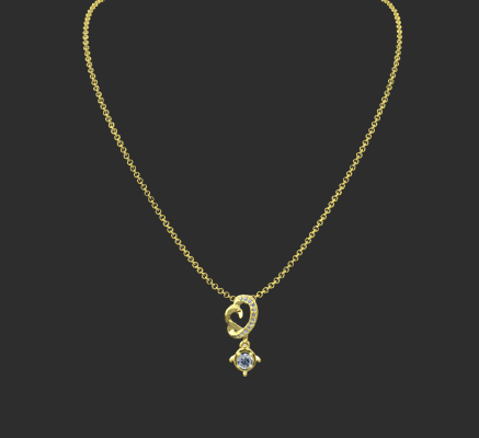 Pendant & Necklace 2093 | 3d print model