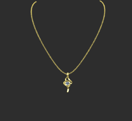 Pendant & Necklace 2100 | 3d print model