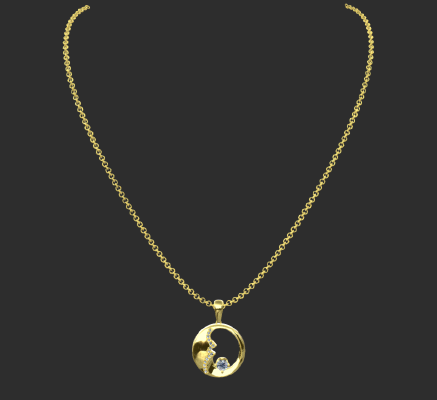 Pendant & Necklace 2107 | 3d print model