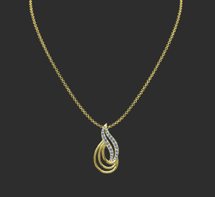 Pendant & Necklace 2108 | 3d print model