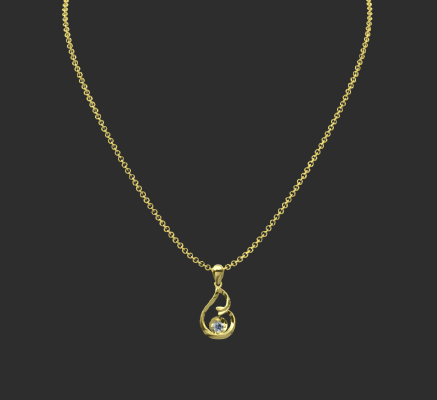 Pendant & Necklace 2122 | 3d print model