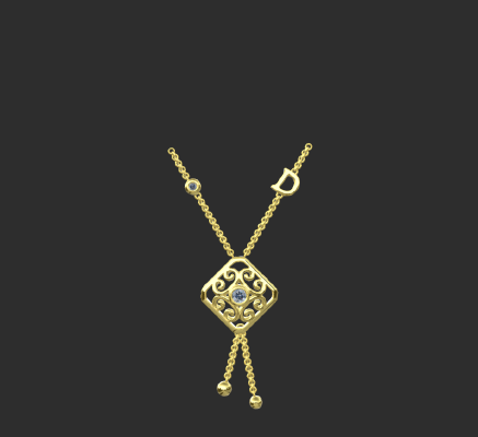 Pendant & Necklace 2123 | 3d print model