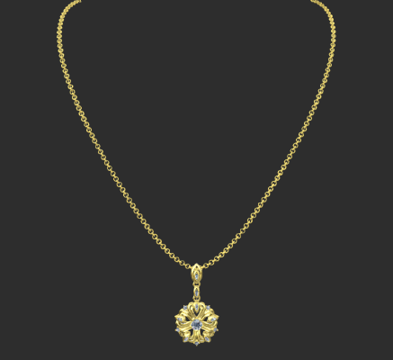 Pendant & Necklace 2125 | 3d print model