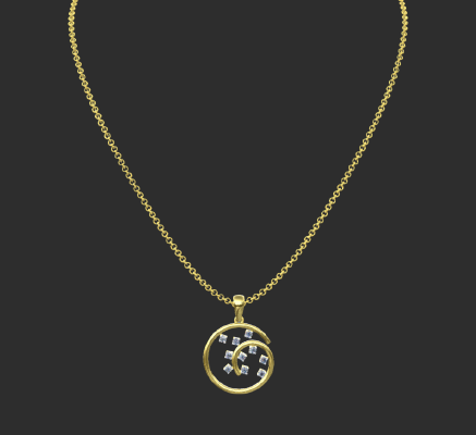 Pendant & Necklace 2141 | 3d print model