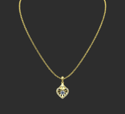 Pendant & Necklace 2152 | 3d print model
