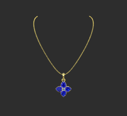 Pendant & Necklace 2157 | 3d print model