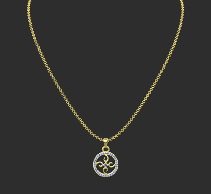 Pendant & Necklace 2160 | 3d print model