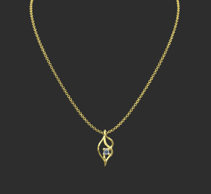 Pendant & Necklace 2167 | 3d print model