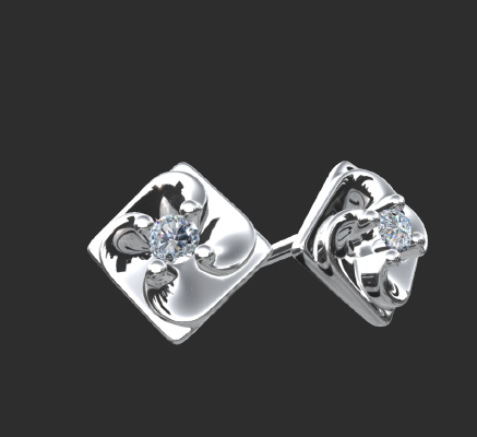 Earrings 2183 | 3d print model