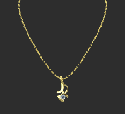 Pendant & Necklace 2193 | 3d print model