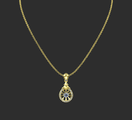 Pendant & Necklace 2196 | 3d print model