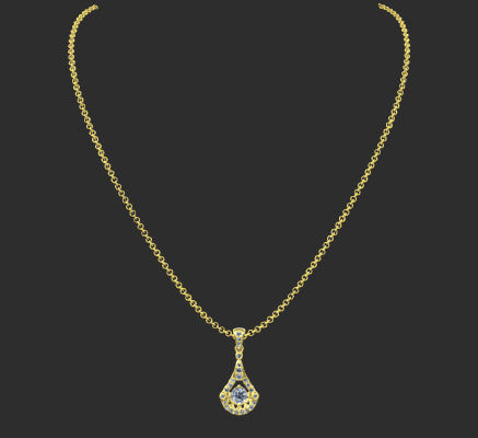 Pendant & Necklace 2206 | 3d print model