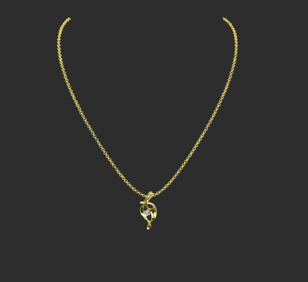Pendant & Necklace 2207 | 3d print model