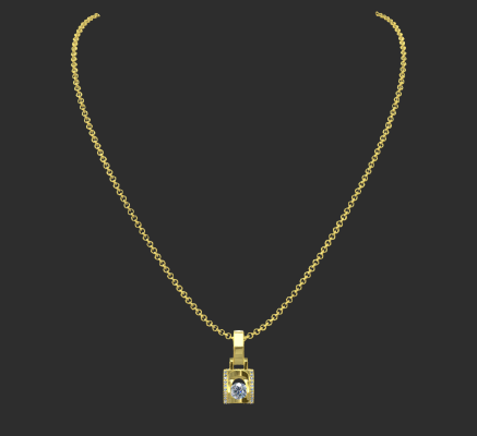 Pendant & Necklace 2209 | 3d print model