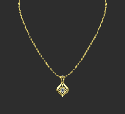 Pendant & Necklace 2216 | 3d print model