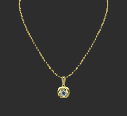 Pendant & Necklace 2224 | 3d print model