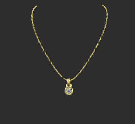 Pendant & Necklace 2228 | 3d print model