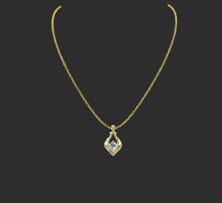 Pendant & Necklace 2254 | 3d print model