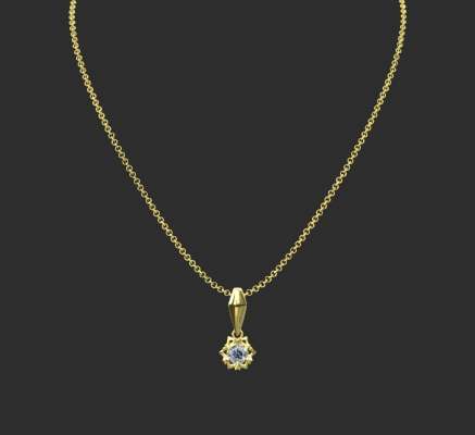 Pendant & Necklace 2255 | 3d print model