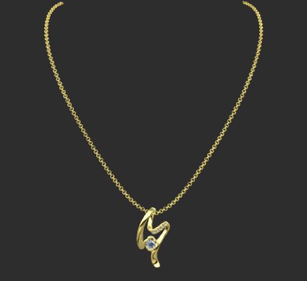 Pendant & Necklace 2262 | 3d print model