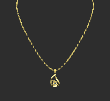 Pendant & Necklace 2281 | 3d print model