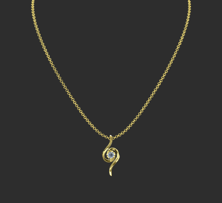 Pendant & Necklace 2283 | 3d print model