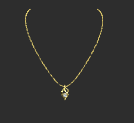 Pendant & Necklace 2290 | 3d print model