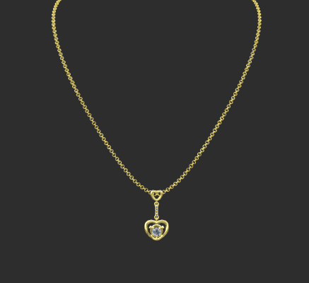 Pendant & Necklace 2300 | 3d print model