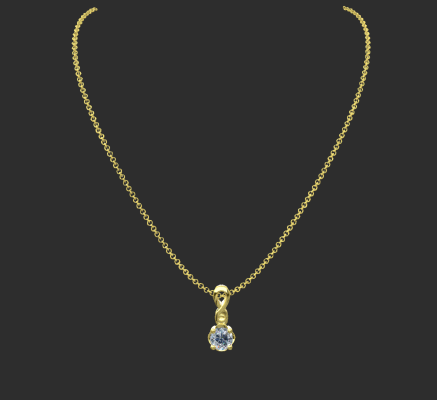 Pendant & Necklace 2306 | 3d print model