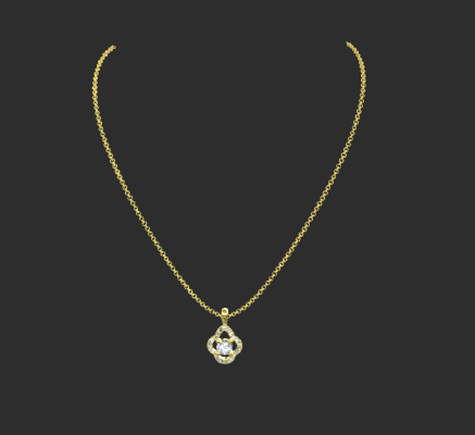 Pendant & Necklace 2323 | 3d print model