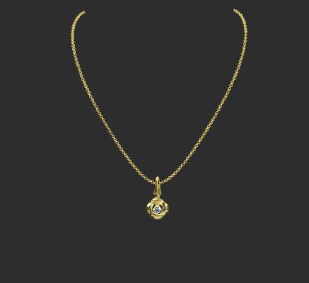 Pendant & Necklace 2334 | 3d print model
