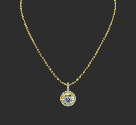 Pendant & Necklace 2338 | 3d print model