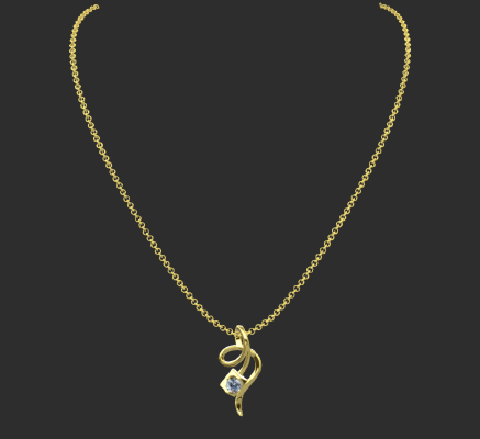 Pendant & Necklace 2340 | 3d print model