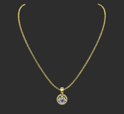 Pendant & Necklace 2347 | 3d print model