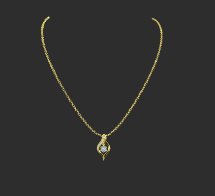 Pendant & Necklace 2350 | 3d print model