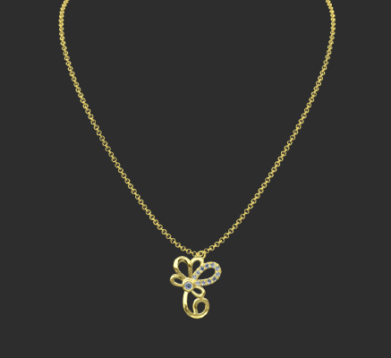 Pendant & Necklace 2352 | 3d print model