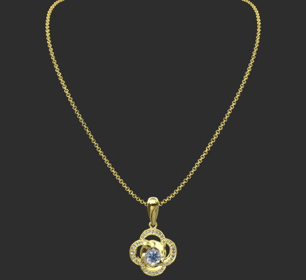 Pendant & Necklace 2361 | 3d print model