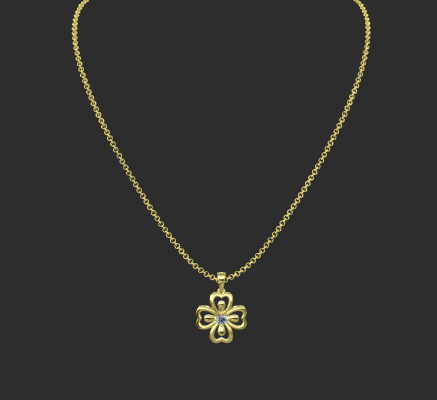 Pendant & Necklace 2365 | 3d print model