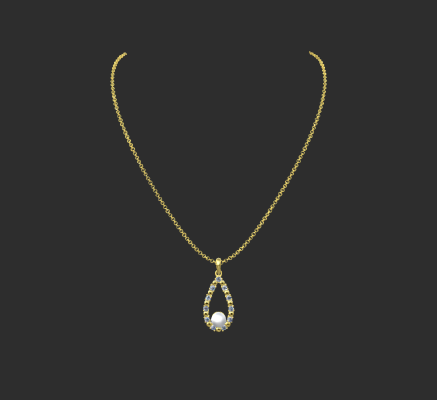 Pendant & Necklace 2385 | 3d print model