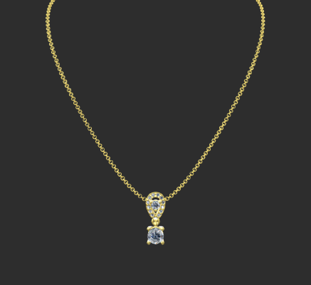 Pendant & Necklace 2390 | 3d print model