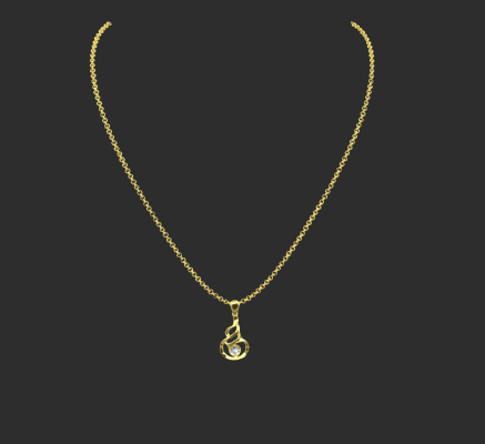 Pendant & Necklace 2393 | 3d print model